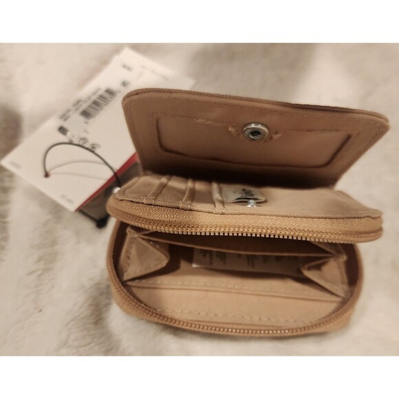 Kipling Nylon Wallet Tops Style Compact Organizer Clay Sand Small 3x4 Inch - Picture 5 of 7